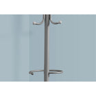 Monarch Specialties 2163 Coat Rack - Silver Metal-Ideal for your small home, apartment, condo or dorm; the coat hanger fits perfectly in the entrance, office or mud room
