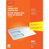 Staples #8 Double Window Security Envelopes with Gummed Flaps - 3-5/8" x 8-5/8" - 500 Pack-#8 envelopes are an ideal size for a return envelope and are common for use with smaller checks