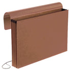 Pendaflex Elastic Tie Closure Expanding Envelope with 3.5" Expansion - Legal Size - Red Fibre-Full flap with elastic closure to keep documents safely inside when transporting