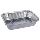 Luciano Aluminum Foil Container with Lids, 8.75 x 6.75 inches, Silver, 24 Pieces-Material: made of durable aluminum, disposable and easy to handle