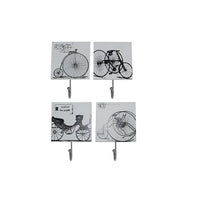 Cathay Importers Vintage Bicycle Theme Wood Wall Hook, White, 4 Pack-Hanger has 1 chrome hook for coats, hats, scarves, keys, and other essentials.