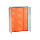 Azar Displays 16"W x 20.25"H Pegboard Powerwing in Translucent Orange (700357-ORG)-Includes Acrylic Sign Holder strip and two 3" W clear plastic side wings