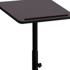 Flash Furniture Adjustable Height Metal Lectern in Mahogany-Black Metal Frame