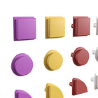 Flash Furniture Bright Beginnings Commercial Grade Multicolor 256 Piece Shape Set for Modular STEAM Wall Systems-Teach Colors, Sorting and Organization Through Play