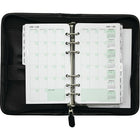 Day-Timer Undated Fresno Vinyl Refillable Day Planner - Black - Portable - 3-3/4" x 6-3/4" - Bilingual-Page size: 3-3/4" x 6-3/4"