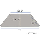 Flash Furniture Mobile 29.5"W x 57.25"L Trapezoid Grey HP Laminate Activity Table - Height Adjustable Short Legs-Recommended Grade Level: Preschool