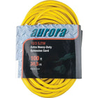 Aurora Tools Outdoor Vinyl Extension Cords, 12/3 Awg, 15 A, 100'-Amps 15 A