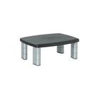 3M Adjustable Monitor Stand, Black and Silver-Stacking columns raise the monitor from 1" to 5-7/8" in increments of 1-5/8" so you can achieve an ergonomically correct level 