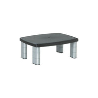 3M Adjustable Monitor Stand, Black and Silver-Stacking columns raise the monitor from 1" to 5-7/8" in increments of 1-5/8" so you can achieve an ergonomically correct level 