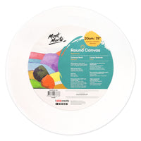 Mont Marte 8" Round Canvas - 5 Pack-Frame is 1.8 x 3.8cm MDF with moulded edge