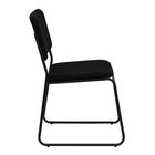 Flash Furniture HERCULES Series High Density Black Fabric Stacking Chair with Sled Base-1000 lb. Weight Capacity