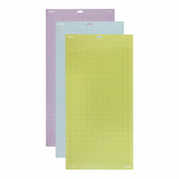 Cricut Cutting Mat Variety - 12" x 24" - 3 Pack-One 12 "x 12" standard grip adhesive cutting mat, one 12 "x 12" light grip adhesive cutting mat, and one 12 "x 12" firm grip adhesive cutting mat