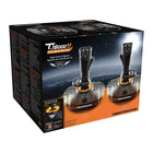 Thrustmaster T-16000M Space Sim Duo Stick-A total of 32 action buttons (16 on each joystick), 24 (12 on each base) with Braille-style physical button identification