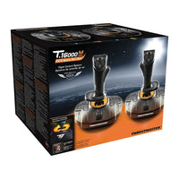 Thrustmaster T-16000M Space Sim Duo Stick-A total of 32 action buttons (16 on each joystick), 24 (12 on each base) with Braille-style physical button identification