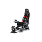 Next Level Racing Flight Seat Pro - Black-Professional grade seat supporting commercial, general aviation, space, helicopter, military with wide frame design for extra stability