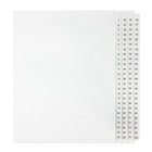 Mark Maker Legal Exhibit Index Tab Set  - Number 1 to 100 - 1/25th Cut - Letter Size - White-White Single Tabs
