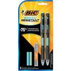BIC Break-Resistant Mechanical Pencils with Erasers - 0.7mm - 2 Pack-A 2-count pack of BIC Break-Resistant mechanical pencils with erasers