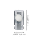 Eglo Tubola Touch Sensor Table Lamp - Chrome-Dimensions: 5.875" D x 5.875" W x 7.125" H