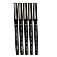 Marvy Uchida Calligraphy Pens - 2.0 mm - Black - 5 Pack-Colour: Black