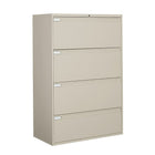 Global 4 Drawer Filing Cabinet - Business Grey-Four fixed front drawers