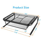 ShoppingAll Metal Mesh Monitor Desk Stand Riser Printer Stand Holder with Drawer Organizer-This sleek monitor desk stand is engineered using high-quality metal. Its strong and stable mesh frame can support over 20 kg /44lbs.