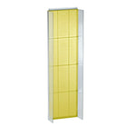 Azar Displays Pegboard Powerwing Display, 60" x 16.75", Yellow (700356-YEL)-Made from pegboard