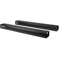 StarTech Vertical Cable Organizer with Finger Ducts, 0U, 6 ft (CMVER40UF)-Improve the appearance of your rack using a vertical cable manager with finger ducts