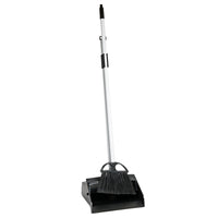 Marino Plastic Lobby Dust Pan and Broom Combo - Black-Plastic Lobby Dust Pan and Broom Combo