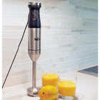 Total Chef Variable Speed Immersion Blender with Turbo Boost-Stainless steel blending rod is detachable and dishwasher-safe