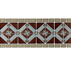 CTG Brands Diamond Graphic Tile Border Wall Decals, 9.8" x 12.4", Beige/Brown, 6 Pack-Set: comes in a box of 12 premium quality border wall tiles, suitable for smooth and clean surfaces