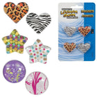 Merangue PB Glass Magnet - 12 Packs of 4-Four pack of glass shapes with stylish backgrounds.