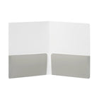 Poppin 2-Pocket Poly Folder - Slate Blue/Light Gray-Holds letter-sized documents