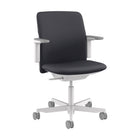 Humanscale Path Task Chair - Gray Frame/Graphite Ecoknit-Fishing nets and plastic containers collected from the ocean are used to create material that is used in the structural components throughout this chair
