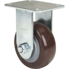 Kleton Caster, Rigid, 4" (101.6 Mm), Polyurethane, 440 Lbs. (199.58 Kg.) - 12 Pack-Bolt Hole Size 5/16" (7.93 mm)