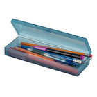 Staples Echo Pencil Case - Blue-Plastic