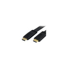 StarTech 6' Flat High Speed Male/Male Hdmi Cable With Ethernet, Black-High speed HDMI cable for ultra hd resolutions up to 4k x 2k