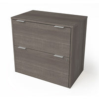 Bestar i3 Plus Lateral File, Bark Grey (160630-1147)-2 drawers