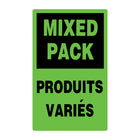 SPC 'Mixed Pack' Die Cut Labels - Fluorescent Green/Black - 3" x 5" - 500/Roll-Fluorescent green/black