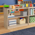 Flash Furniture Bright Beginnings Commercial Grade 2 Shelf Wooden Classroom Open Storage Unit,Safe,Kid Friendly Design - Natural-Quick and Easy Assembly with Included Materials
