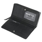 Club Rochelier Zip Around Clutch with Tab Wallet - Black-5 Slot pockets; 1 Coin pocket; 3 Zippered pocket; 1 Bill pocket; 2 Gusset pockets