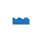 Trend T-91318 39' X 2.25" Scalloped Solid Terrific Trimmer, Royal Blue, 108 Pack (T-91318)-Bulletin board trimmer for decorating any learning environment