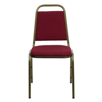 Flash Furniture HERCULES Series Trapezoidal Back Stacking Banquet Chair with Gold Vein Frame - Burgundy Fabric-Multipurpose Banquet Chair