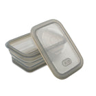 Minimal Silicone Food Storage Container - Grey - 860ml - Set of 2-FDA (US) and LFGB (EU) certified
