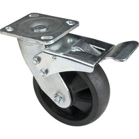Kleton Hi-Temp Caster, Swivel With Brake, 6" (152.4 Mm), Nylon, 800 Lbs. (363 Kg.) - 3 Pack-Bolt Hole Size 7/16" (11 mm)
