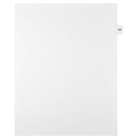 Mark Maker Legal Exhibit Index Tab White Single Tabs, 1/15th Cut, Letter Size, No Holes, Number 183, 25 Pack-White Single Tabs, 1/15th Cut