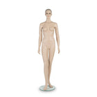 Can-Bramar RP Adult Female Mannequin with Molded Hair, 72"H, 12" Dia Glass Base-10-Years Old Fiber Glass Mannequin with glossy white finish.