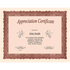 St. James Certificates with Imprintable Gold Seals - 24 lbs. - 8.5" x 11" - Gioche Red - 25 Pack-Free downloadable templates from www.first-base.com