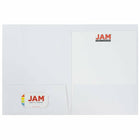 JAM Paper Two Pocket Presentation Folders, White Linen, 12 Pack (95448g)-12 per pack