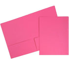 JAM Paper Premium Paper Cardstock Two Pocket Presentation Folders, Magenta Pink , 100 Pack-Pink Cardstock Folders