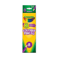 Crayola Pre-Sharpened Coloured Pencils - Assorted Colours - 8 Pack-Perfect for school projects and detail work